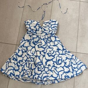 Blue and White Dress